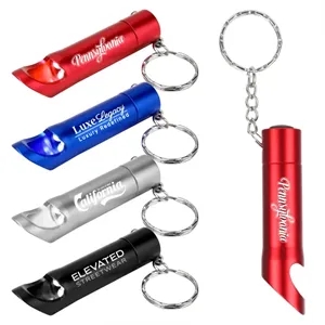 LED Flashlight Bottle Opener Keychain