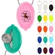 Oval Shape Coin Pouch With Keychain | https://www.bestnamebadges.com
