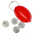 Oval Shape Coin Pouch With Keychain | https://www.bestnamebadges.com