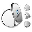 Simple Blank Makeup Mirror Love Square Round Stainless Steel | https://www.bestnamebadges.com