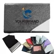 Business Stainless Steel Business Card Box PU Material | https://www.bestnamebadges.com