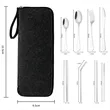 Reusable Stainless Steel Cutlery Set with Zipper Case | https://www.bestnamebadges.com