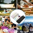 Reusable Stainless Steel Cutlery Set with Zipper Case | https://www.bestnamebadges.com