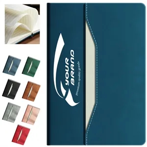 A5 PU Leather Notebook with Storage Pocket