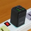 150W 6 Port USB Wall Charger with US Plug | https://www.bestnamebadges.com