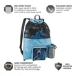 Mesh Drawstring Backpack With Front Pocket For Beach Gym | https://www.bestnamebadges.com