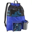 Mesh Drawstring Backpack With Front Pocket For Beach Gym | https://www.bestnamebadges.com