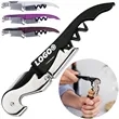 Portable Hinge Wine Bottle Opener With Corkscrew Cutter Tool | https://www.bestnamebadges.com