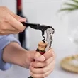 Portable Hinge Wine Bottle Opener With Corkscrew Cutter Tool | https://www.bestnamebadges.com