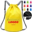 Lightweight Drawstring Backpack With Front Pocket For Sports | https://www.bestnamebadges.com