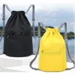 Lightweight Drawstring Backpack With Front Pocket For Sports | https://www.bestnamebadges.com