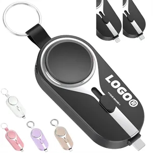 Mini Keycha in Power Bank With Watch Charger And Retractable
