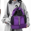 Drawstring Backpack With Shoe Compartment Wet Dry Separation | https://www.bestnamebadges.com
