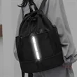 Drawstring Backpack With Shoe Compartment Wet Dry Separation | https://www.bestnamebadges.com