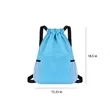 Water Resistant Drawstring Backpack With Pockets For Sports | https://www.bestnamebadges.com