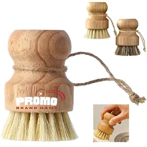 Eco-Friendly Wooden Dish Scrub Brush with Natural Bristles