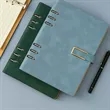 A5 PU Leather Refillable Notebook with Metal Buckle | https://www.bestnamebadges.com