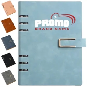 A5 PU Leather Refillable Notebook with Metal Buckle