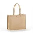 Jute Tote with Cotton Handles & Secure Closure | https://www.bestnamebadges.com