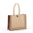 Jute Tote with Cotton Handles & Secure Closure | https://www.bestnamebadges.com