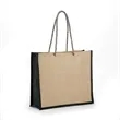 Stylish Jute Tote with Rope Handles | https://www.bestnamebadges.com
