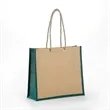 Stylish Jute Tote with Rope Handles | https://www.bestnamebadges.com