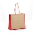 Stylish Jute Tote with Rope Handles | https://www.bestnamebadges.com