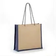 Stylish Jute Tote with Rope Handles | https://www.bestnamebadges.com