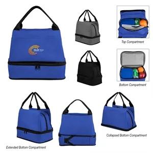 Denson rPET Expandable Dual Compartment Cooler Bag | https://www.bestnamebadges.com