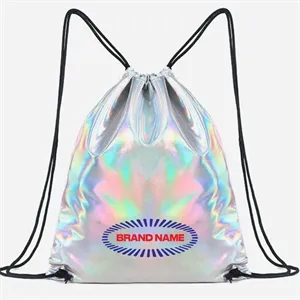 Iridescent Sport Bag Drawstring Backpack