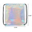 Iridescent Sport Bag Drawstring Backpack | https://www.bestnamebadges.com