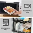 Snack Reusable Lunch Box Container with lids | https://www.bestnamebadges.com