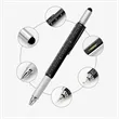 6 in 1 Multitool Tool Ballpoint Pen with Ruler Levelgauge | https://www.bestnamebadges.com