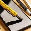 6 in 1 Multitool Tool Ballpoint Pen with Ruler Levelgauge | https://www.bestnamebadges.com