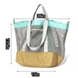 Large Mesh Foldable Beach Bag Vacation Pool Shopping Tote | https://www.bestnamebadges.com