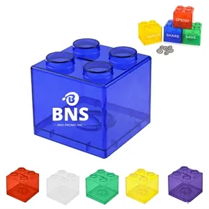 Building Block Banks, Save Spend Share Piggy Bank