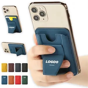 Stock Magnetic Detachable Leather Card Holder with Phone