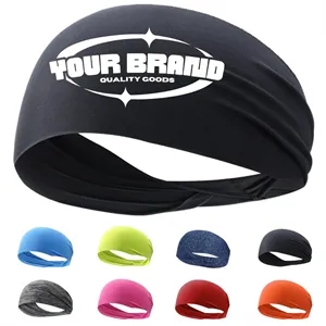 Solid Color Non Slip Sports Headband For Workout Fitness