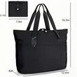 Large Capacity Foldable Handbag Simple Shoulder Bag | https://www.bestnamebadges.com