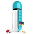 21 Oz. Portable 2 In 1 Cup Bottle With Day Pill Organizer | https://www.bestnamebadges.com