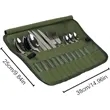 Roll Up Cutlery Storage Bag With Handle Utensil Not Included | https://www.bestnamebadges.com