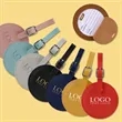 Round Flap Luggage Tags With Logo | https://www.bestnamebadges.com