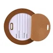 Round Flap Luggage Tags With Logo | https://www.bestnamebadges.com