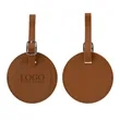 Round Flap Luggage Tags With Logo | https://www.bestnamebadges.com