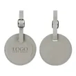 Round Flap Luggage Tags With Logo | https://www.bestnamebadges.com