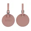 Round Flap Luggage Tags With Logo | https://www.bestnamebadges.com