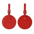 Round Flap Luggage Tags With Logo | https://www.bestnamebadges.com