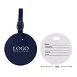 Round Flap Luggage Tags With Logo | https://www.bestnamebadges.com