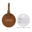 Round Flap Luggage Tags With Logo | https://www.bestnamebadges.com
