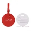 Round Flap Luggage Tags With Logo | https://www.bestnamebadges.com
